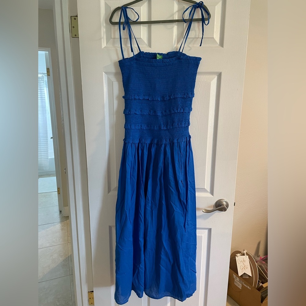 NWT J.Crew blue maxi dress